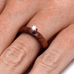 14K White Gold Diamond and Hardwood Engagement Ring