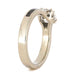 14K White Gold Moissanite and Antler Engagement Ring
