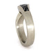 14K White Gold Ruby and Mokume Gane Engagement Ring