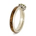 14K White Gold Peridot and Hardwood Engagement Ring