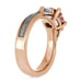 14K Rose Gold Morganite, Diamond and Meteorite Engagement Ring