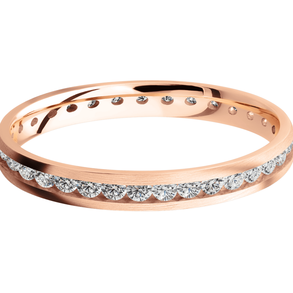 14K Rose Gold Eternity Lab Diamond Wedding Band