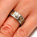 Titanium Moissanite Engagement Ring with Camo Inlay