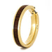14K Yellow Gold Diamond Engagement Ring with Hardwood Inlay