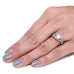14K White Gold Moissanite, Diamond and Meteorite Engagement Ring