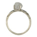 14K White Gold Rough Diamond and Meteorite Engagement Ring