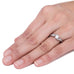 Titanium Tension-set Diamond Engagement Ring with Meteorite