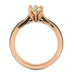14K Rose Gold Diamond Solitaire Ring with Hardwood Inlay