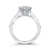 14K White Gold Round & Marquise Diamond Engagement Ring