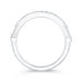 14K White Gold Round Diamond Half-Eternity Contour Wedding Band