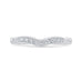 14K White Gold Round Diamond Half-Eternity Contour Wedding Band