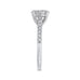 Round Cut Diamond Engagement Ring In 14K White Gold