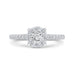 Round Cut Diamond Engagement Ring In 14K White Gold