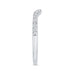 Round Diamond Half-Eternity Contour Wedding Band In 14K White Gold