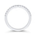 Round Diamond Half-Eternity Contour Wedding Band In 14K White Gold