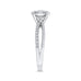 Round Cut Diamond Engagement Ring In 14K White Gold