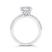 Round Cut Diamond Engagement Ring In 14K White Gold
