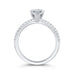 14K White Gold Round Diamond Crossover Criss-Cross Engagement Ring