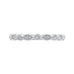 Round Diamond Half-Eternity Wedding Band In 14K White Gold