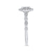 14K White Gold Round Diamond Halo Engagement Ring