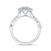 14K White Gold Round Diamond Halo Engagement Ring
