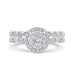 14K White Gold Round Diamond Halo Engagement Ring