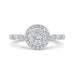 14K White Gold Round Diamond Halo Engagement Ring