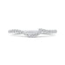 14K White Gold Round Diamond Half-Eternity Wedding Band