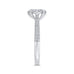 Round Cut Diamond Engagement Ring In 14K White Gold