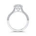Round Cut Diamond Engagement Ring In 14K White Gold