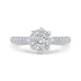 Round Cut Diamond Engagement Ring In 14K White Gold