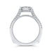 Round Diamond Engagement Ring In 14K White Gold with Split Shank