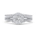 Round Diamond Engagement Ring In 14K White Gold with Split Shank