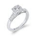 14K White Gold Round Diamond Engagement Ring