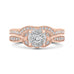 14K Two-Tone Gold Round Diamond Engagement Ring