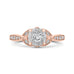 14K Two-Tone Gold Round Diamond Engagement Ring