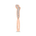 14K Rose Gold Round Half-Eternity Diamond Contour Wedding Band