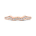 14K Rose Gold Round Half-Eternity Diamond Contour Wedding Band