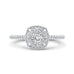 14K White Gold Round Diamond Halo Engagement Ring