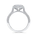 14K White Gold Round Diamond Halo Engagement Ring