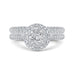 14K White Gold Round Diamond Halo Engagement Ring