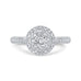 14K White Gold Round Diamond Halo Engagement Ring