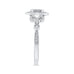 14K White Gold Round Diamond Halo Engagement Ring