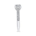 Round Cut Diamond Engagement Ring In 14K White Gold