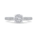 Round Cut Diamond Engagement Ring In 14K White Gold