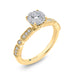 Round Cut Diamond Engagement Ring In 14K Two-Tone Gold
