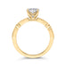 Round Cut Diamond Engagement Ring In 14K Two-Tone Gold