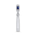 14K White Gold Round Diamond Wedding Band with Sapphire