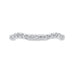 14K White Gold Round Diamond Contour Half-Eternity Wedding Band