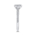 14K White Gold Round Cut Diamond Engagement Ring